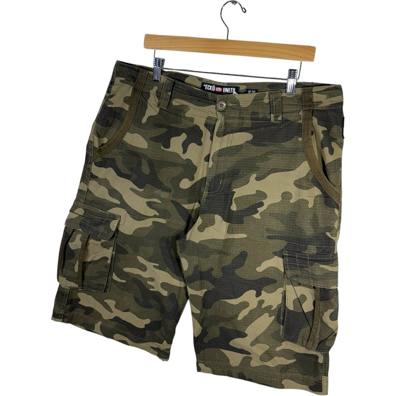 Vintage Y2K Ecko Unlimited Camo Cargo Shorts 34x12