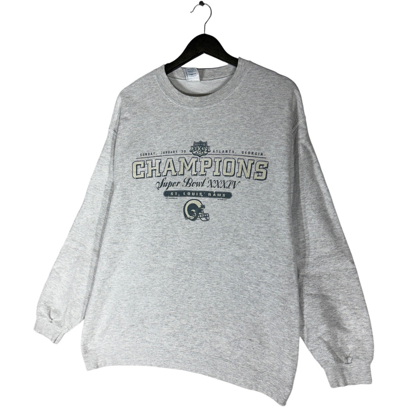 Vintage St. Louis Rams Super Bowl 34 Champions Crewneck