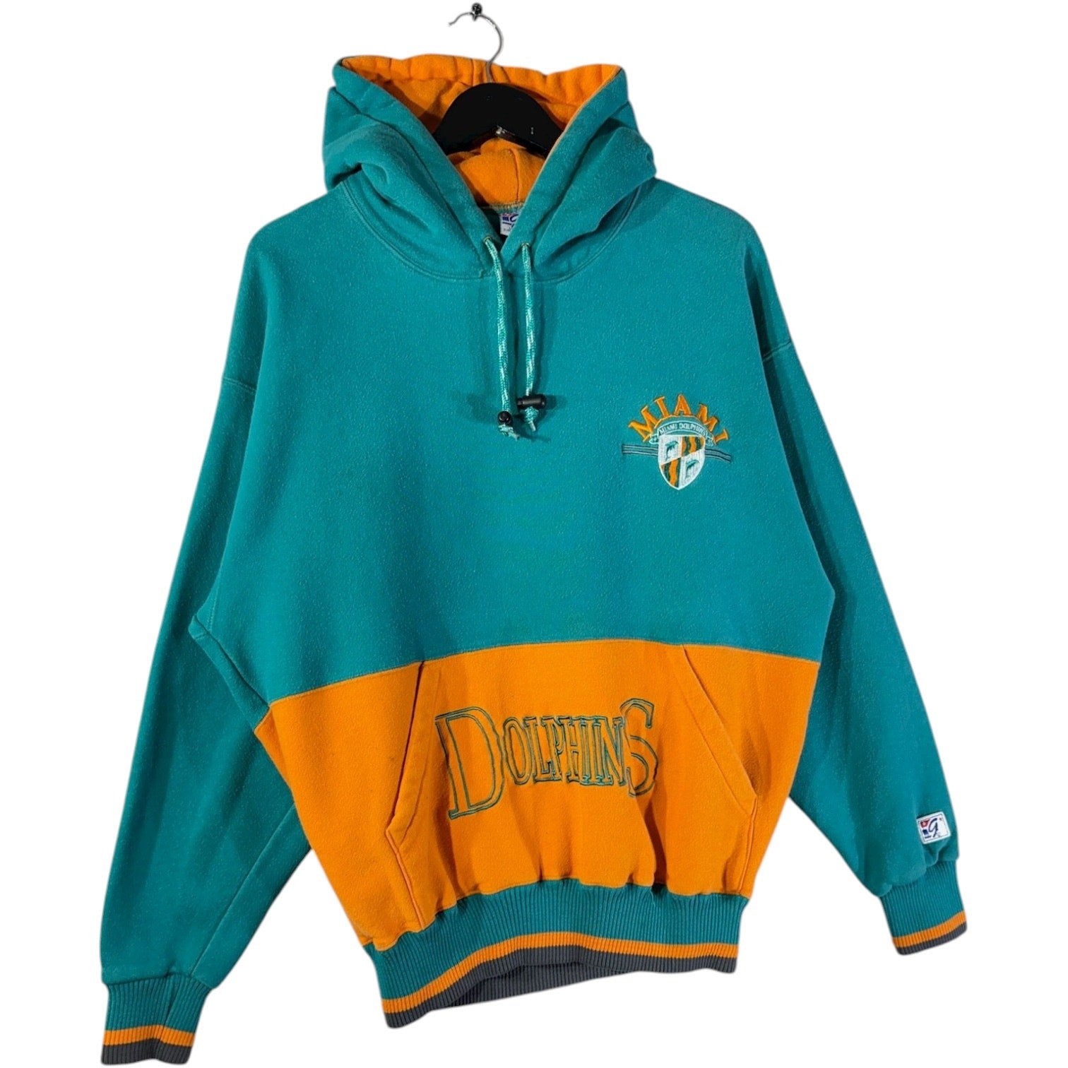 Vintage Miami Dolphins Embroidered Logo NFL Hoodie