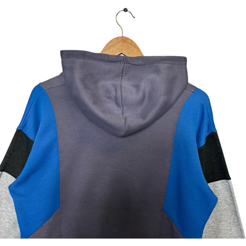 Vintage Nike Color Block Mini Swoosh Logo Pullover Hoodie