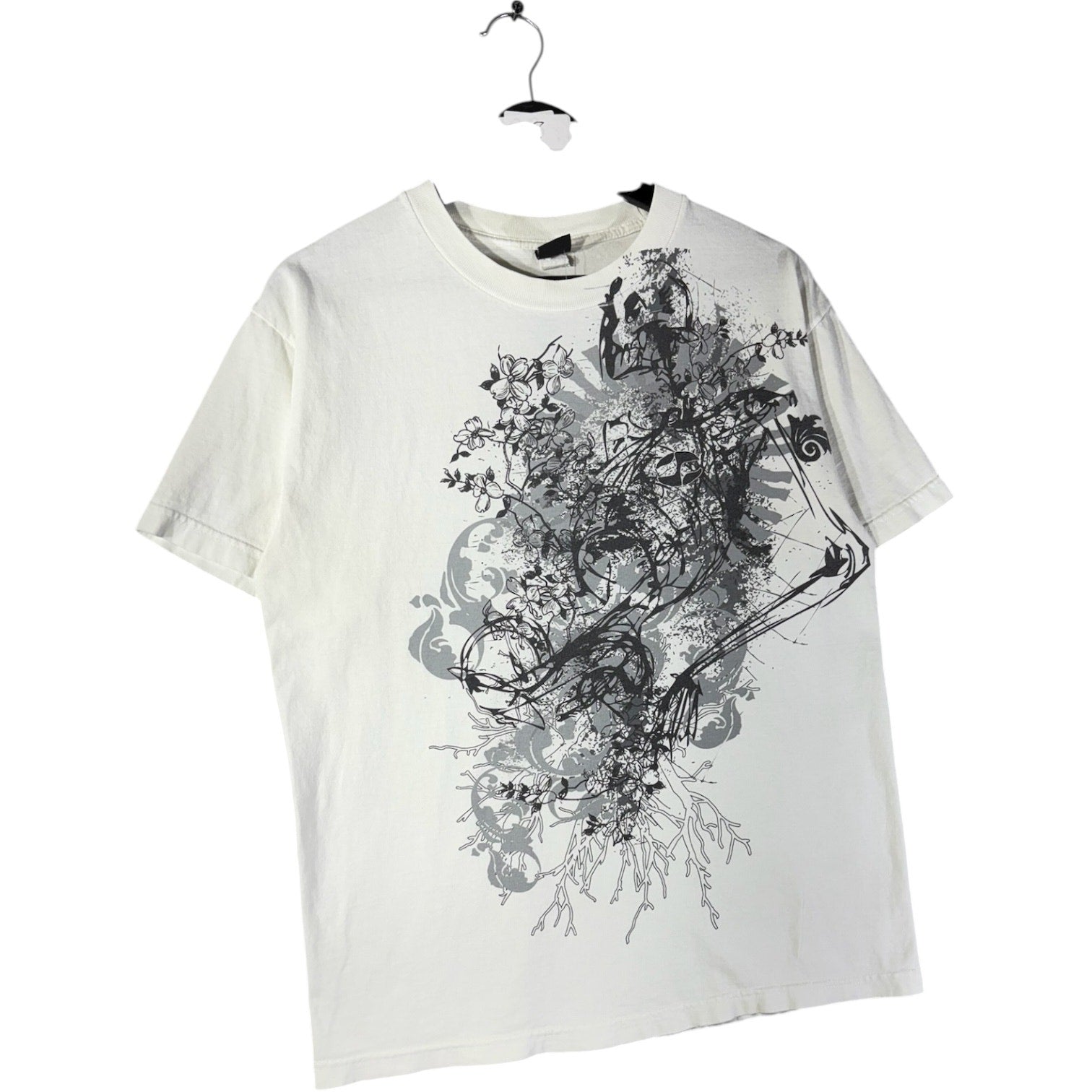 Vintage Abstract Floral Grunge Graphic T-Shirt