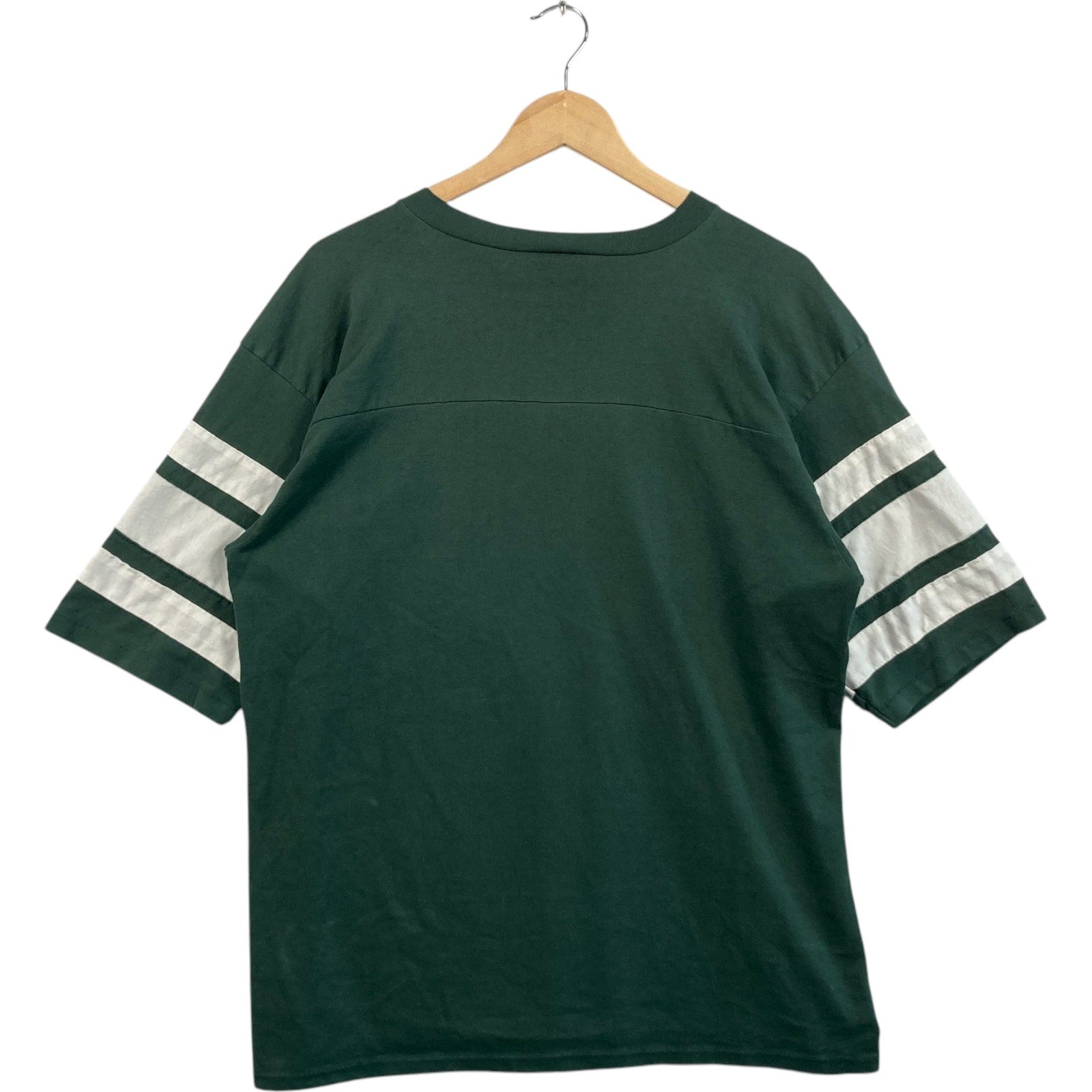 Vintage Logo 7 Green Bay Packers Spellout Football NFL Tee