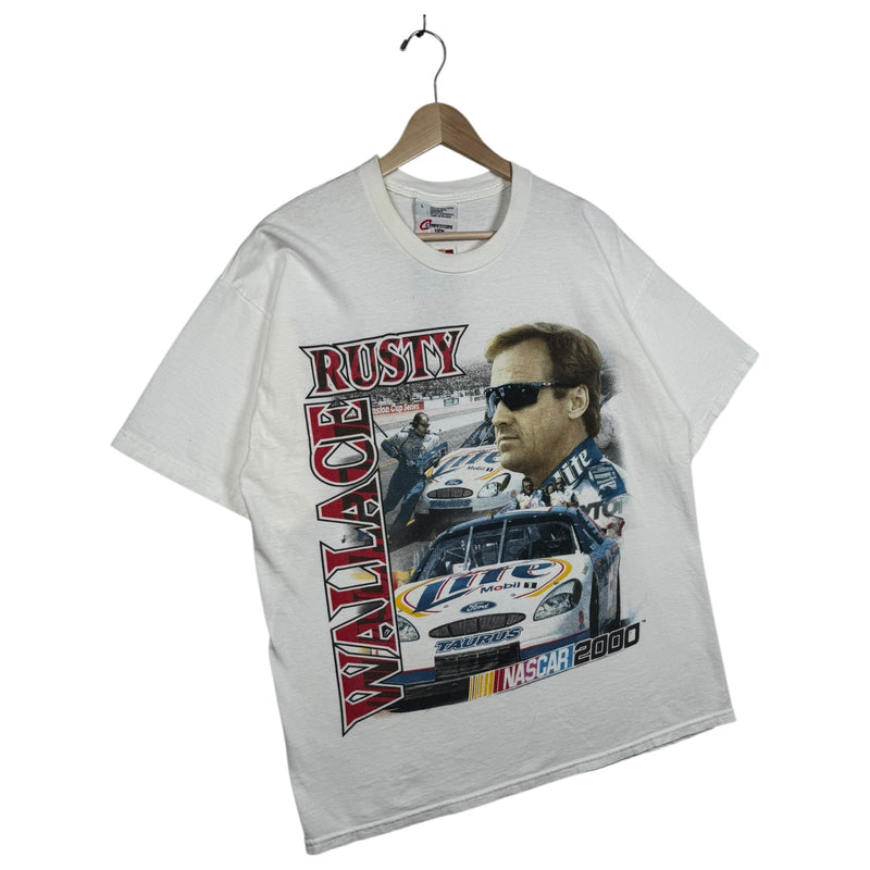 Vintage Rusty Wallace Schedule NASCAR 2000 T-Shirt