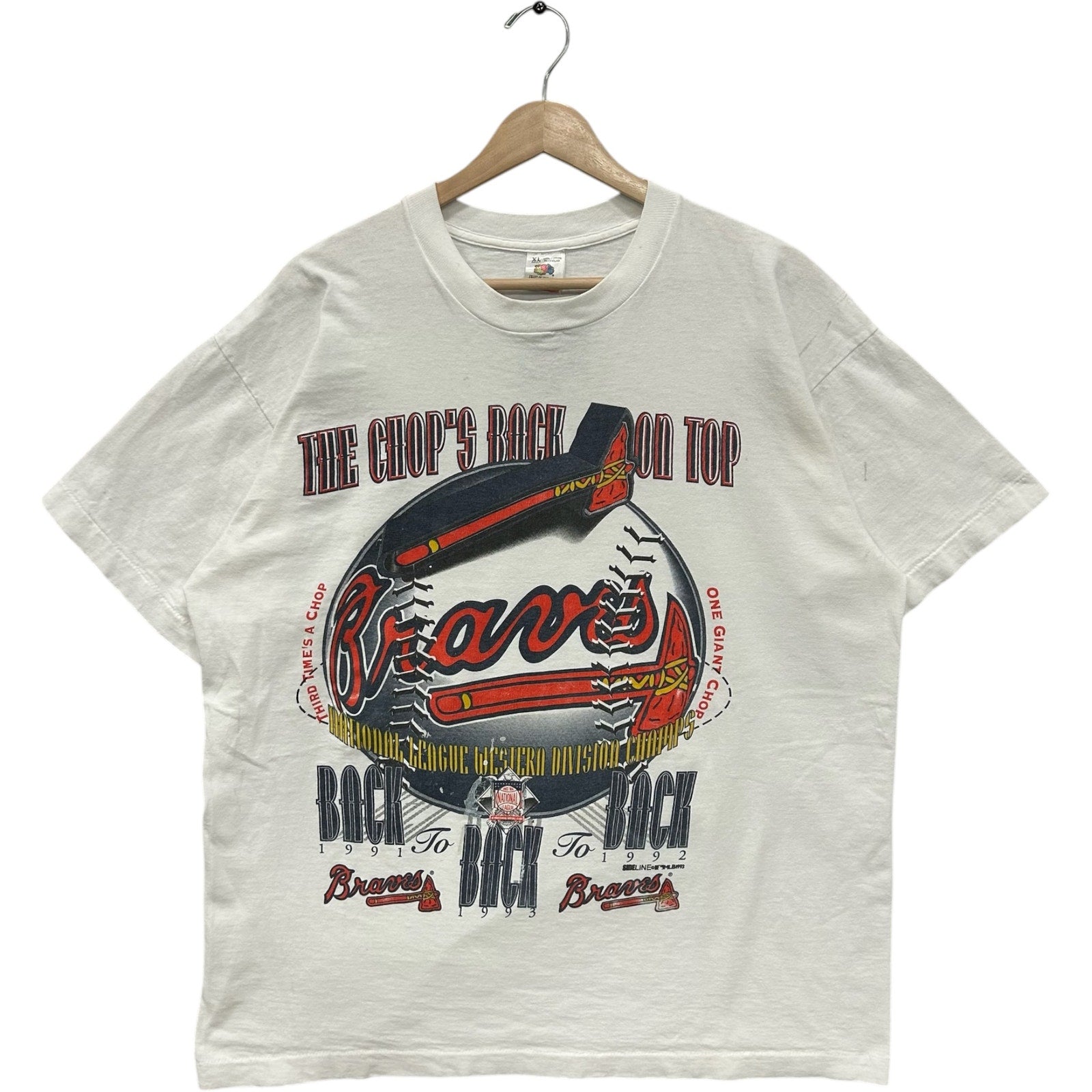 Vintage Atlanta Braves Back To Back Champions MLB Tee 90s