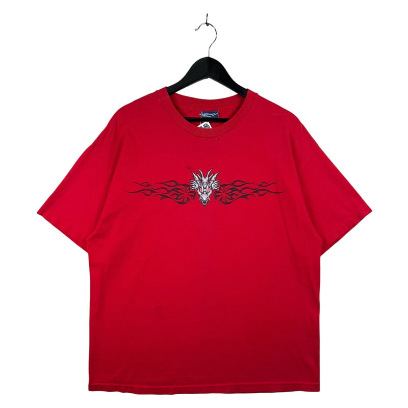 Vintage Tribal Wolf Head Flame T-Shirt
