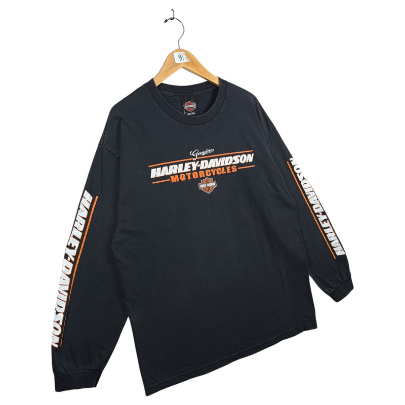 Vintage Harley Davidson Genuine Motorcycles Delano MN Long Sleeve T-Shirt