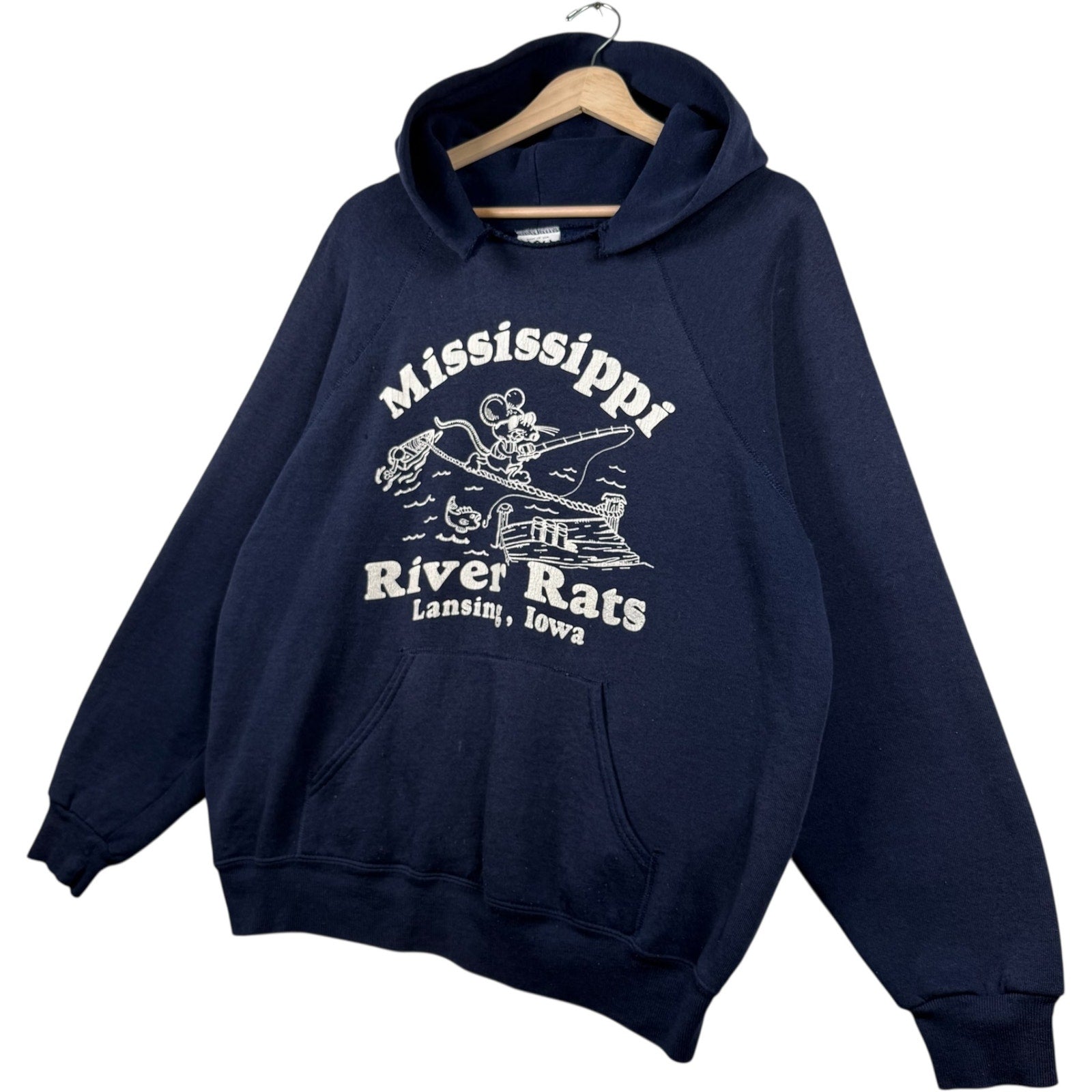 Vintage Mississippi River Rats Fishing Hoodie