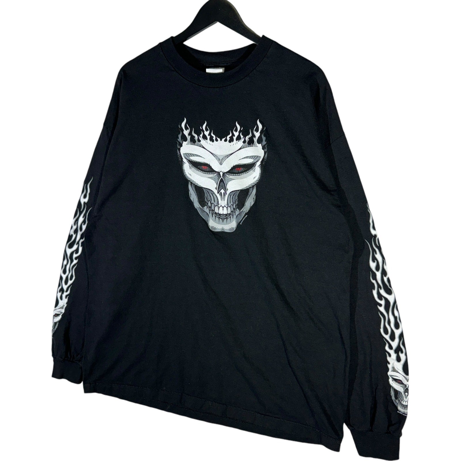 Vintage Flaming Skull Long Sleeve