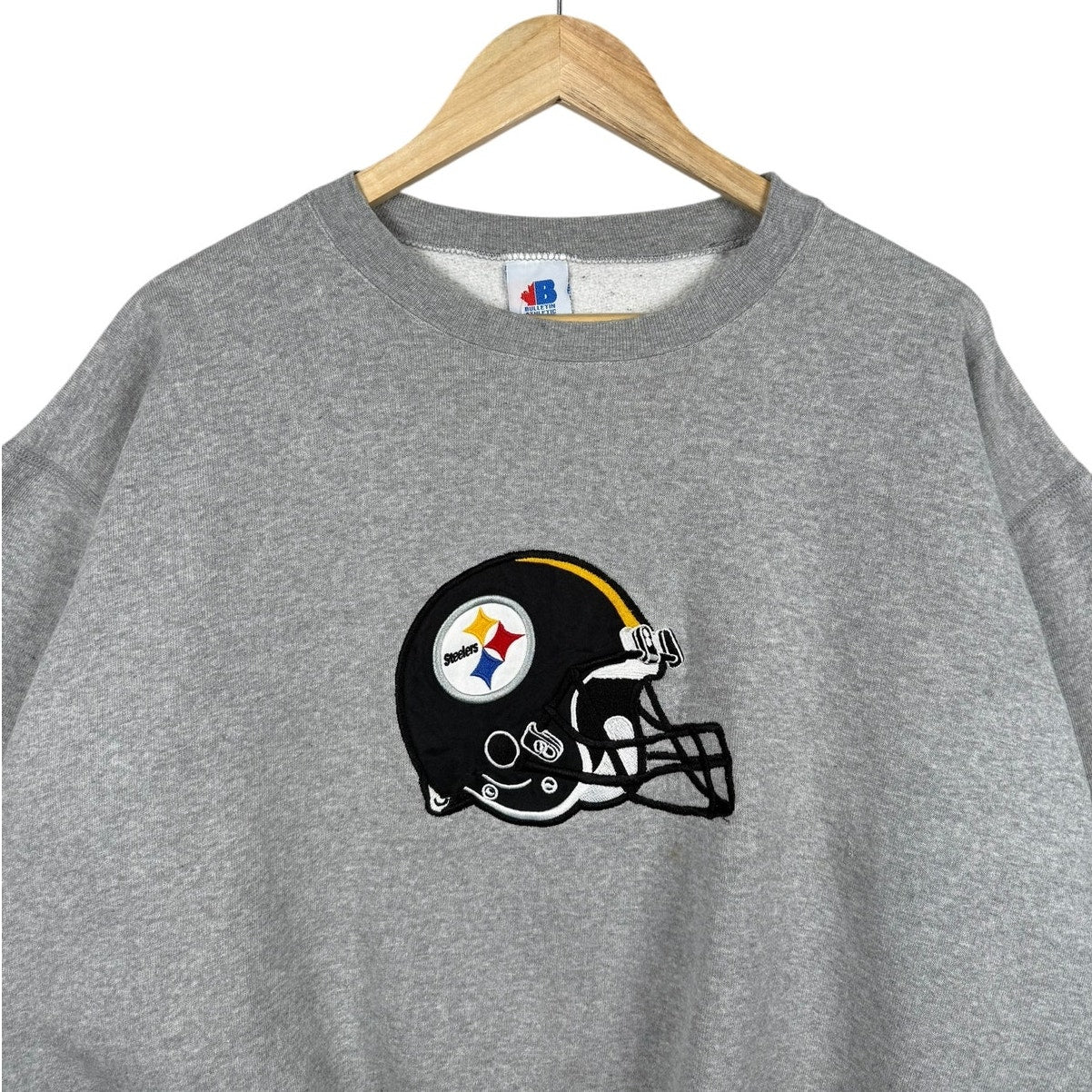 Vintage Pittsburgh Steelers Helmet Logo NFL Crewneck