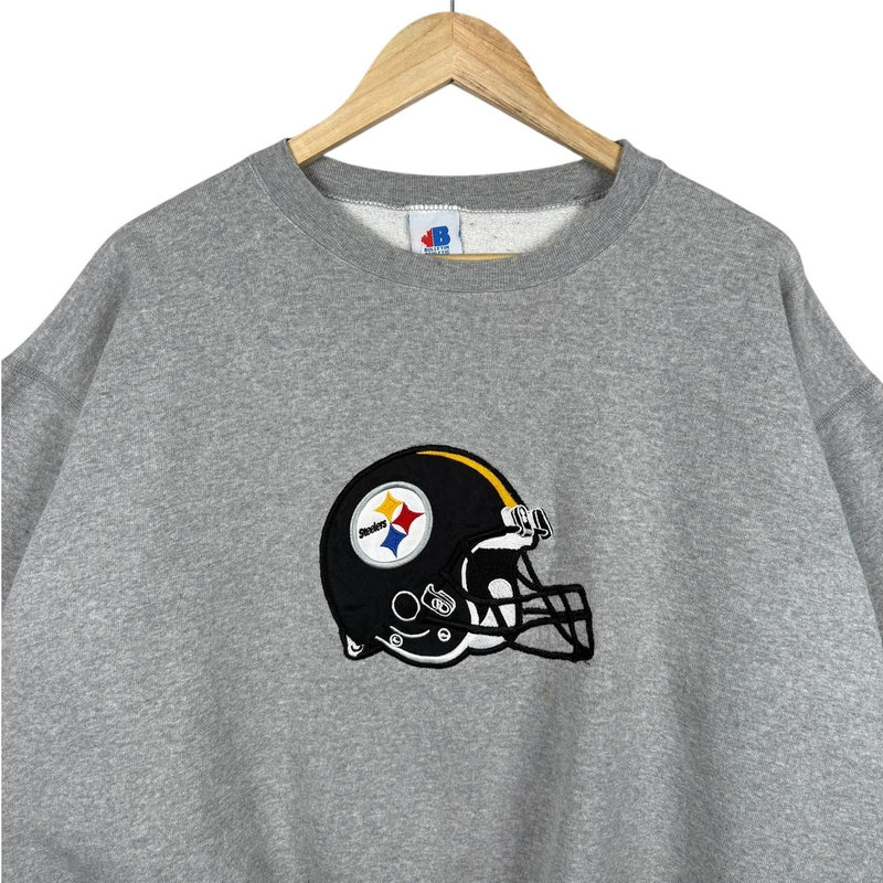 Vintage Pittsburgh Steelers Helmet Logo NFL Crewneck