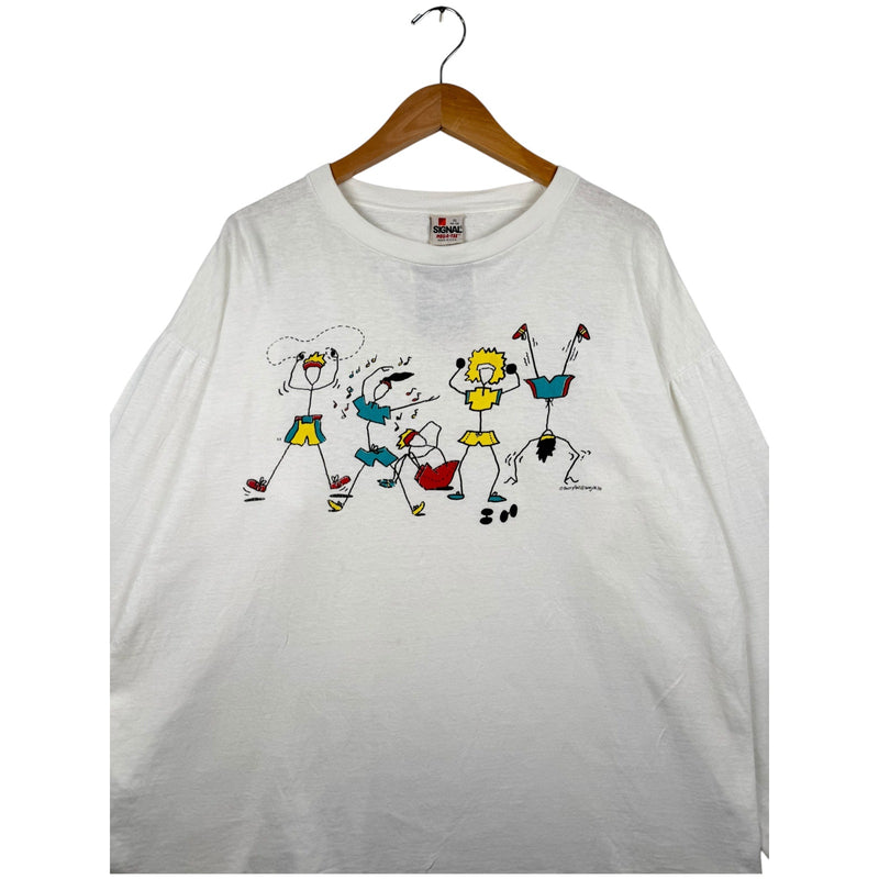 Vintage Get Fit Crewneck T-shirt Long Sleeve