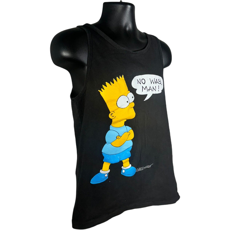 Vintage The Simpsons Bart Simpson "No Way Man" Tank Top 1990