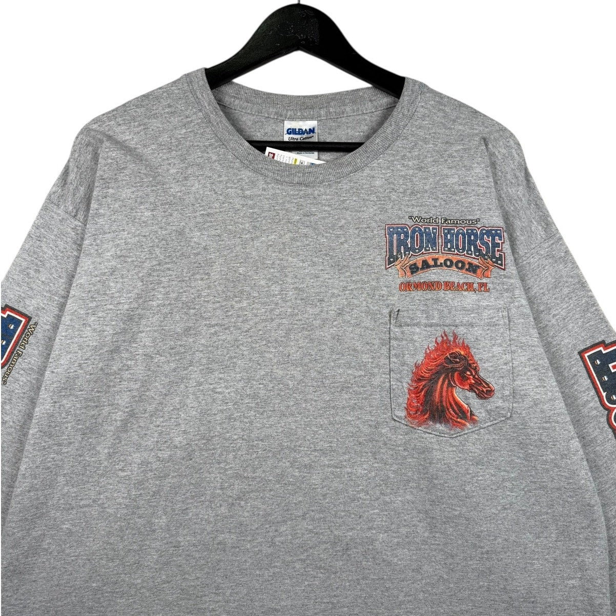 Vintage Iron Horse Saloon Graphic Pocket Long Sleeve