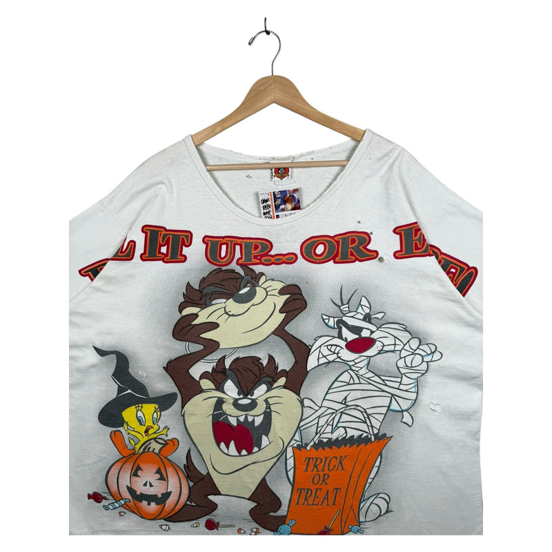 Vintage Looney Tunes Halloween Taz Sylvester Tweety T-Shirt