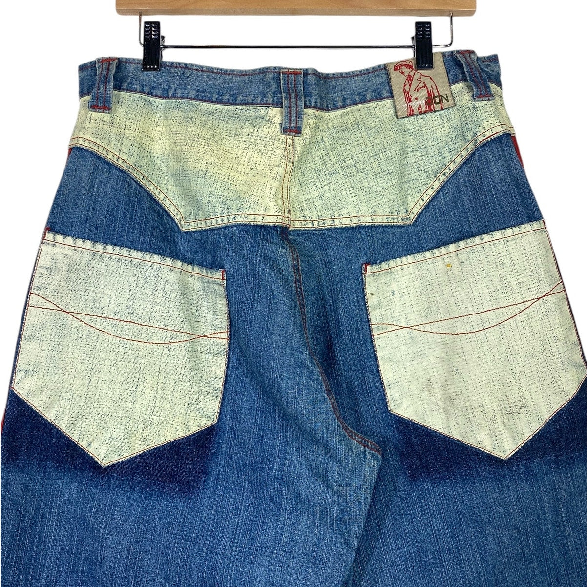 Vintage Don Patchwork Denim Jeans 34