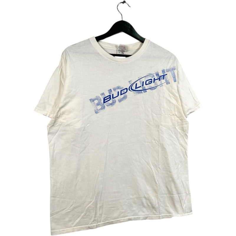 Vintage. Bud Light Chest Spellout Beer Promo Tee