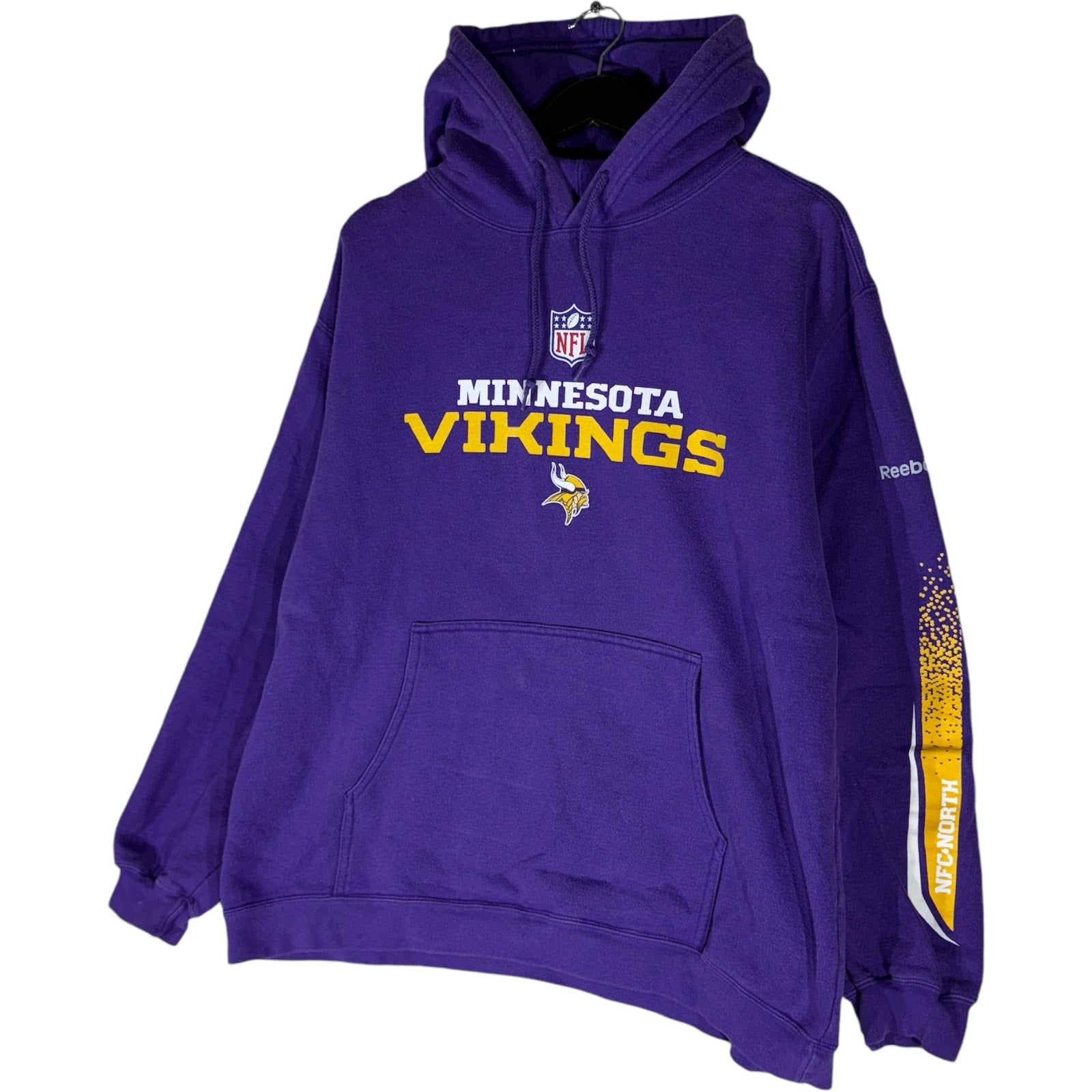 Vintage Reebok Minnesota Vikings NFL Spellout Hoodie