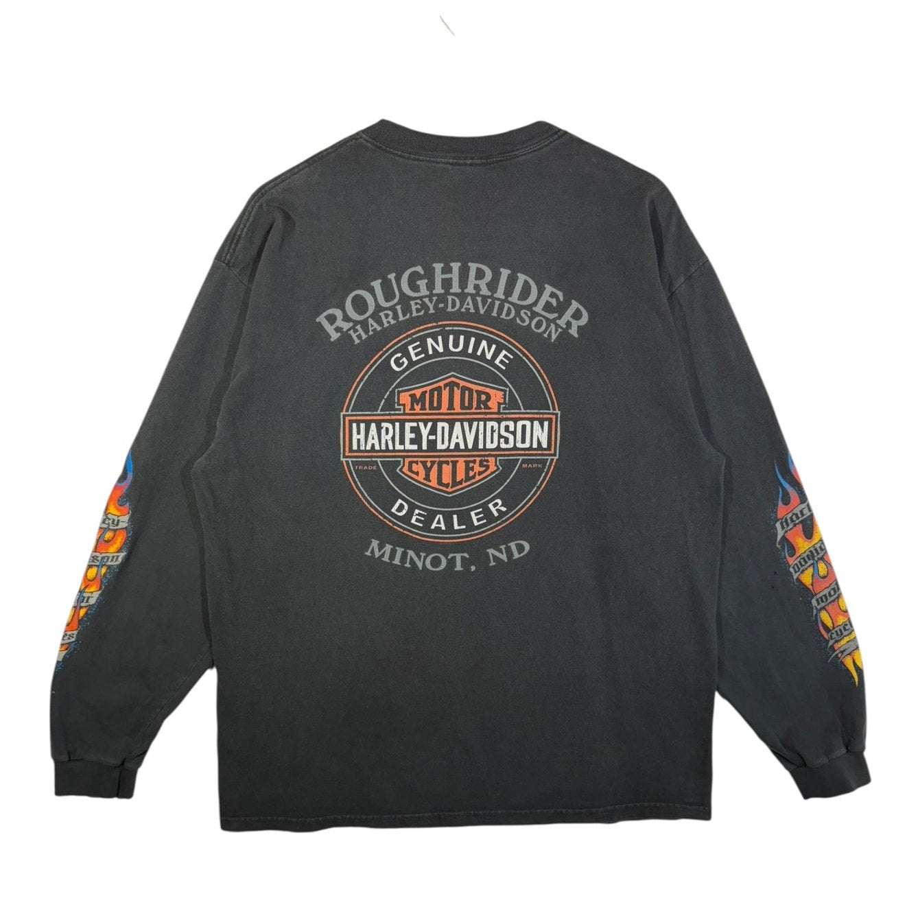 Vintage Harley Davidson Roughrider Minot ND Long Sleeve T-Shirt
