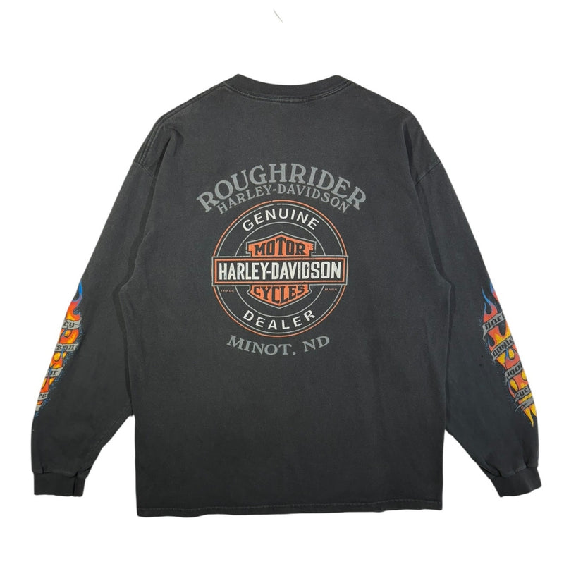 Vintage Harley Davidson Roughrider Minot ND Long Sleeve T-Shirt