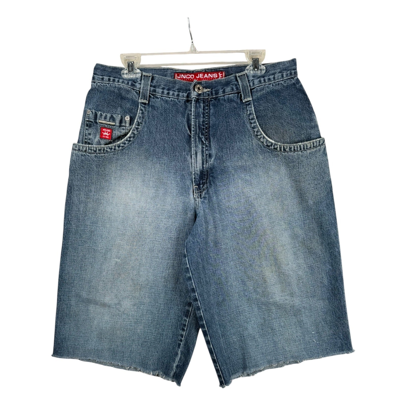 Vintage JNCO Raw Hem Baggy Denim Shorts 36