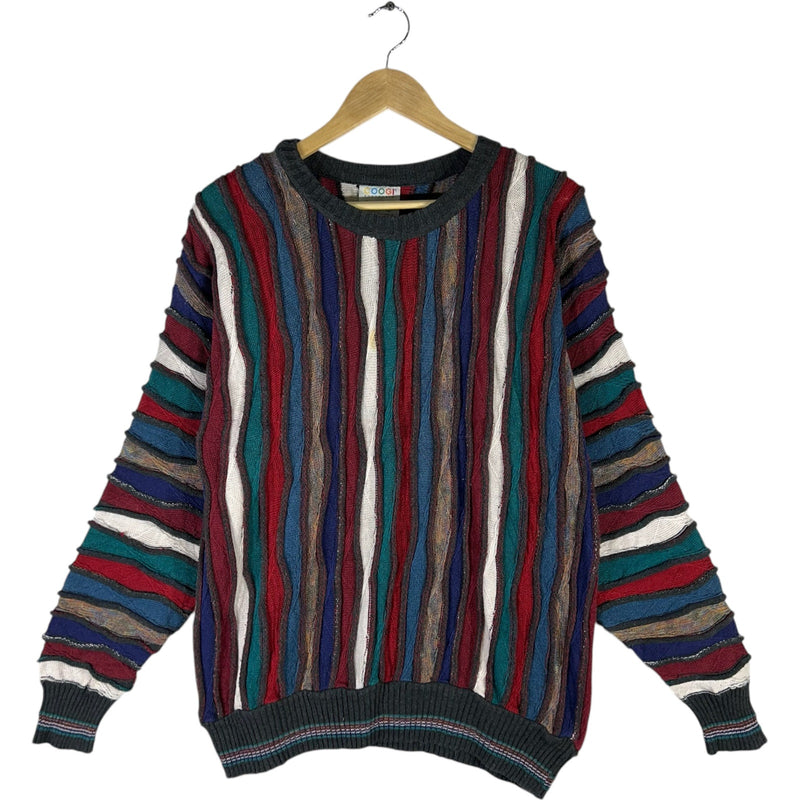 Vintage Coogi Multicolor 3D Ribbon Knit Sweater