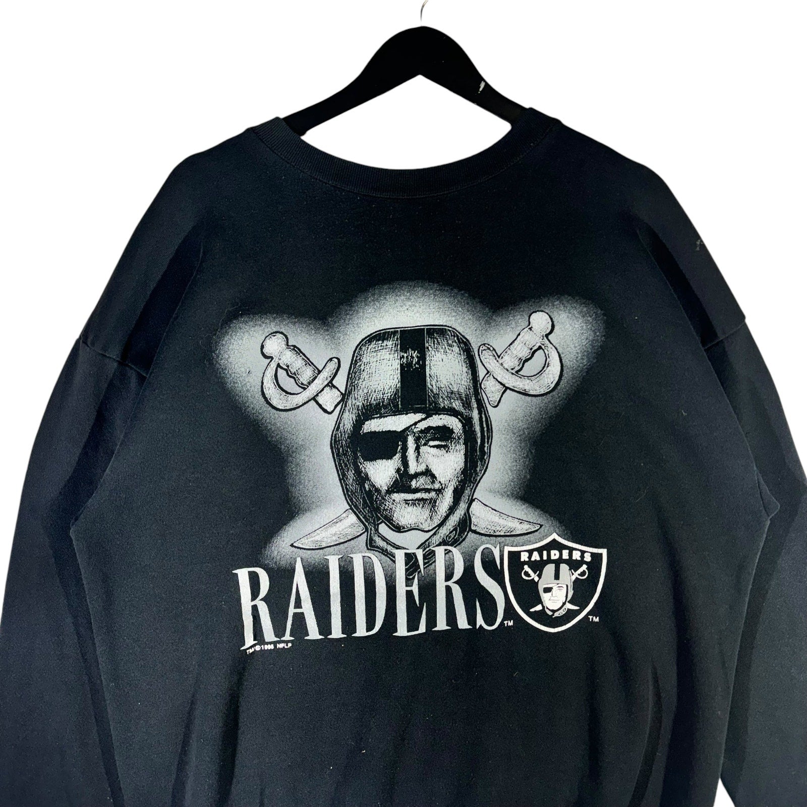 Vintage Oakland Raiders Chest Logo NFL Crewneck 1995