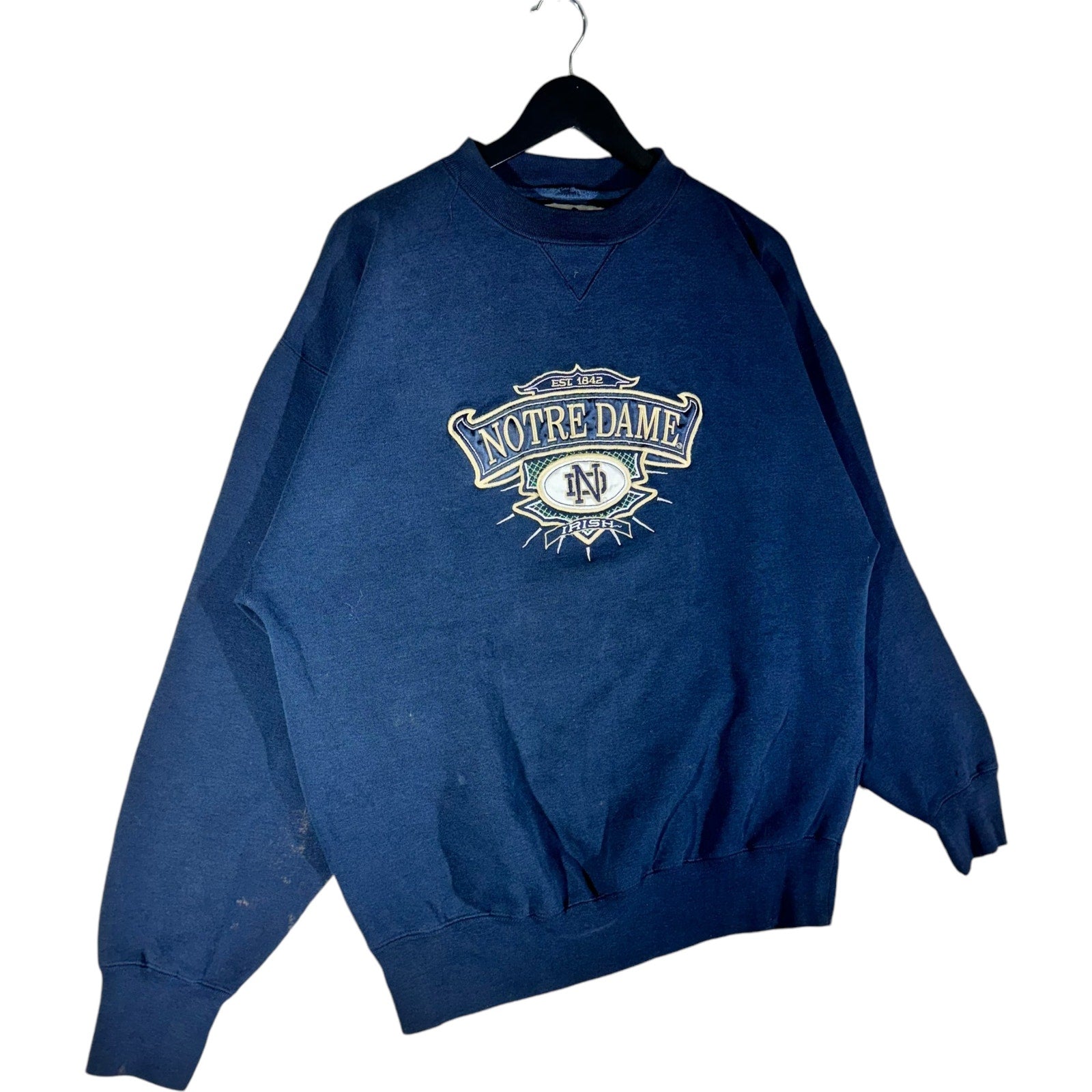 Vintage Notre Dame University Chest Logo Crewneck