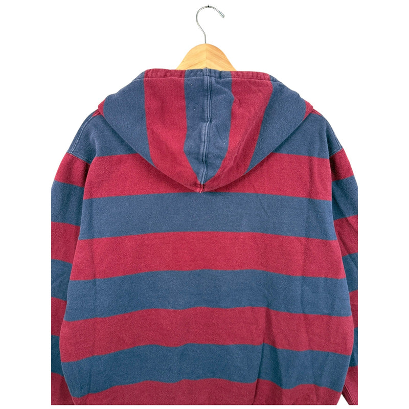 Vintage Polo Ralph Lauren Striped Pullover Hooded Sweatshirt
