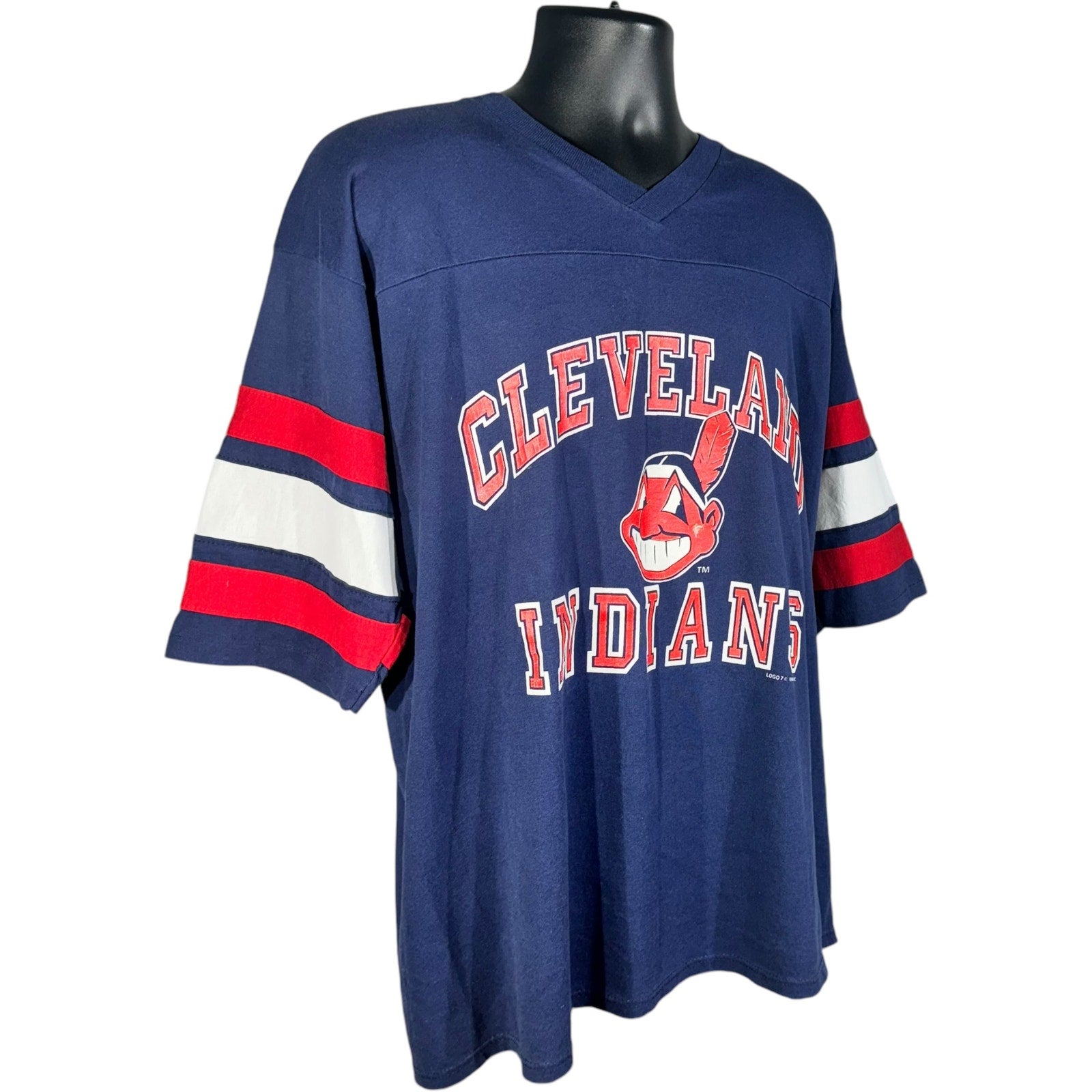 Vintage Logo 7 Cleveland Indians MLB Tee 1988