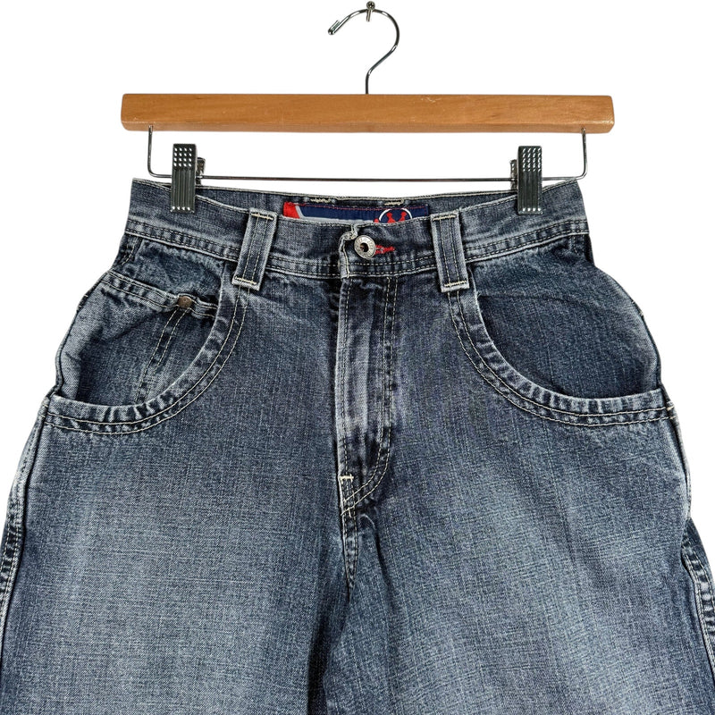 Y2K JNCO Dragon Embroidered Denim Shorts 24x8