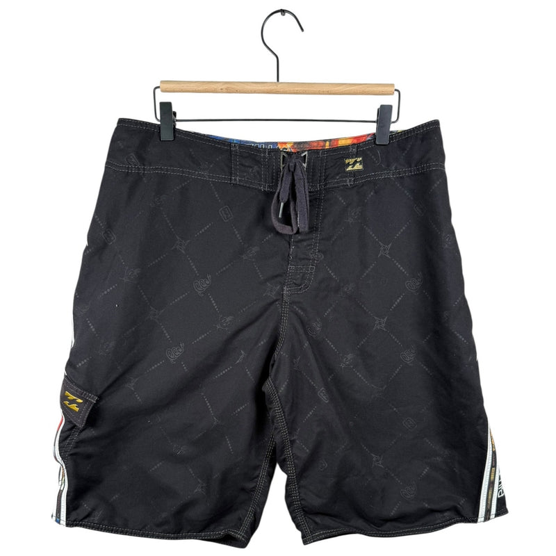 Vintage Billabong Metallica Embroidered Cargo Shorts 36