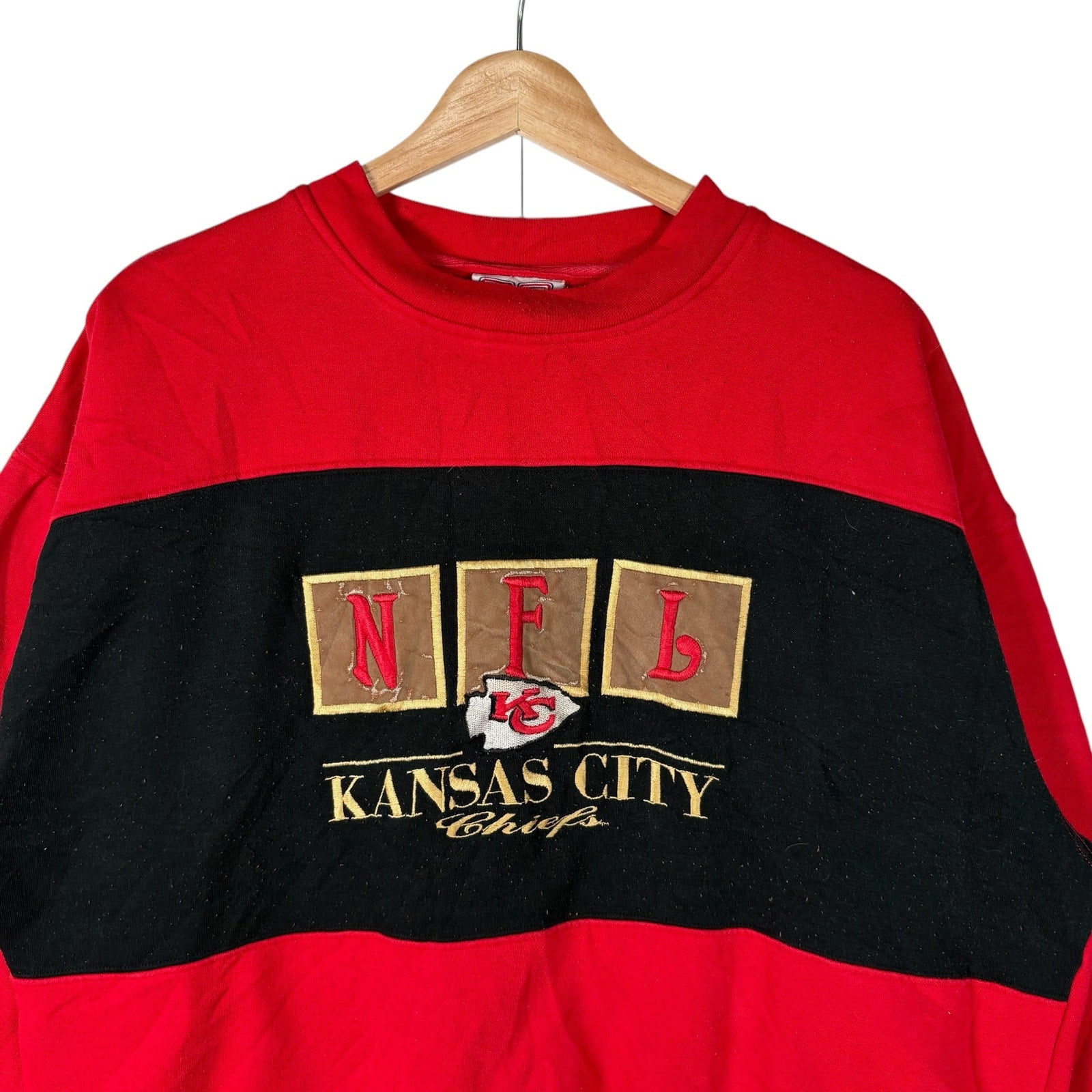 Vintage Kansas City Chiefs Spellout NFL Crewneck 90s