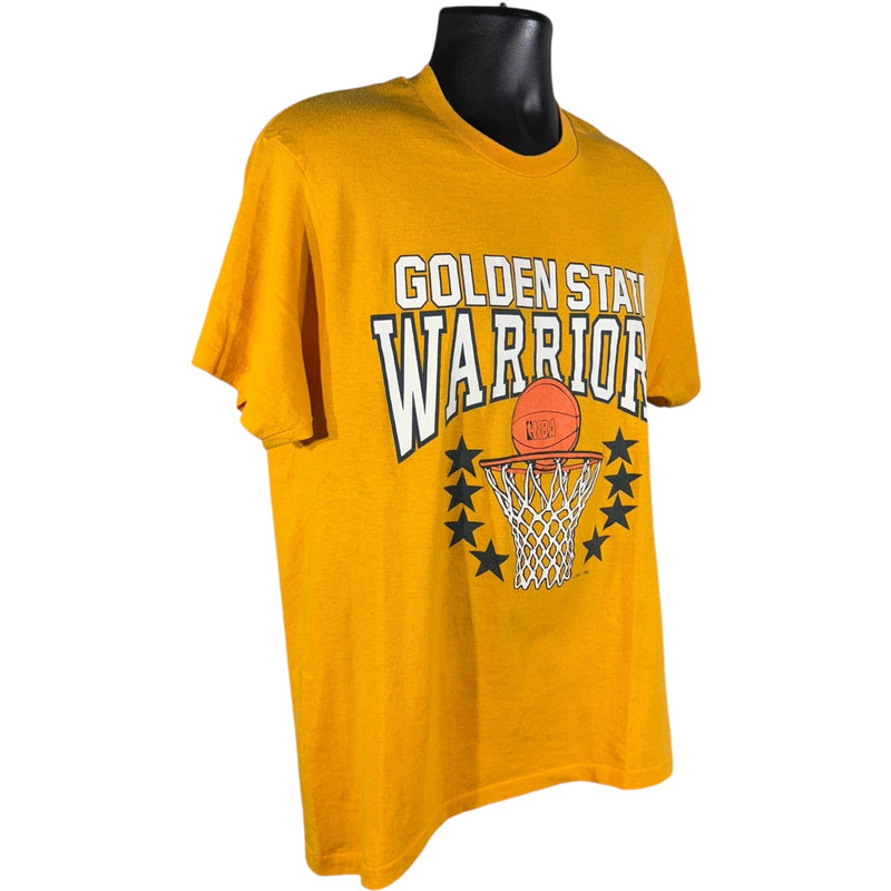 Vintage Logo 7 Golden State Warriors NBA Spellout Tee 90s