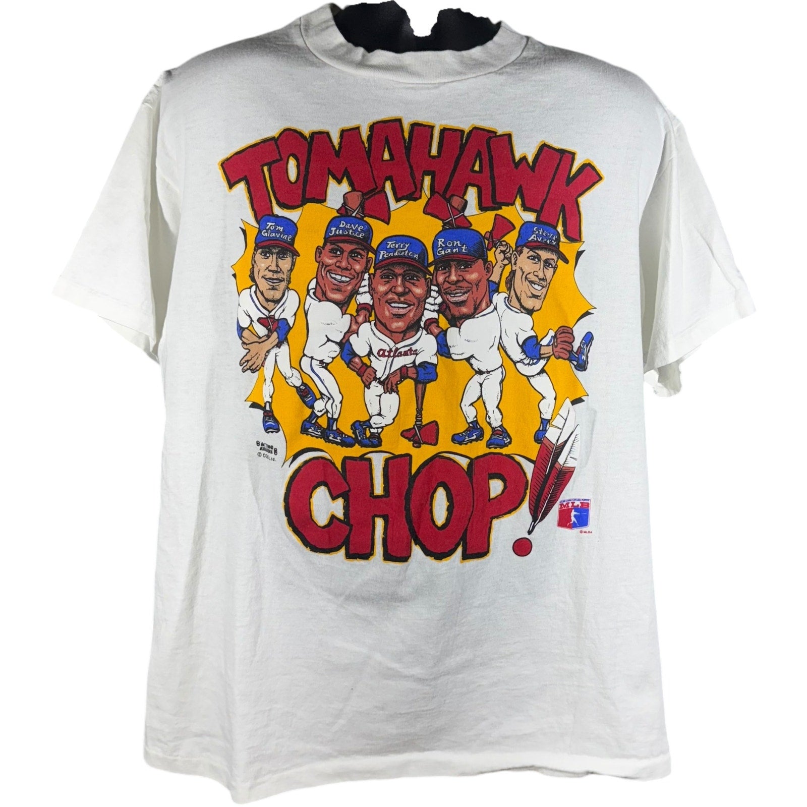 Vintage Atlanta Braves "Tomahawk Chop!" Caricature MLB Tee