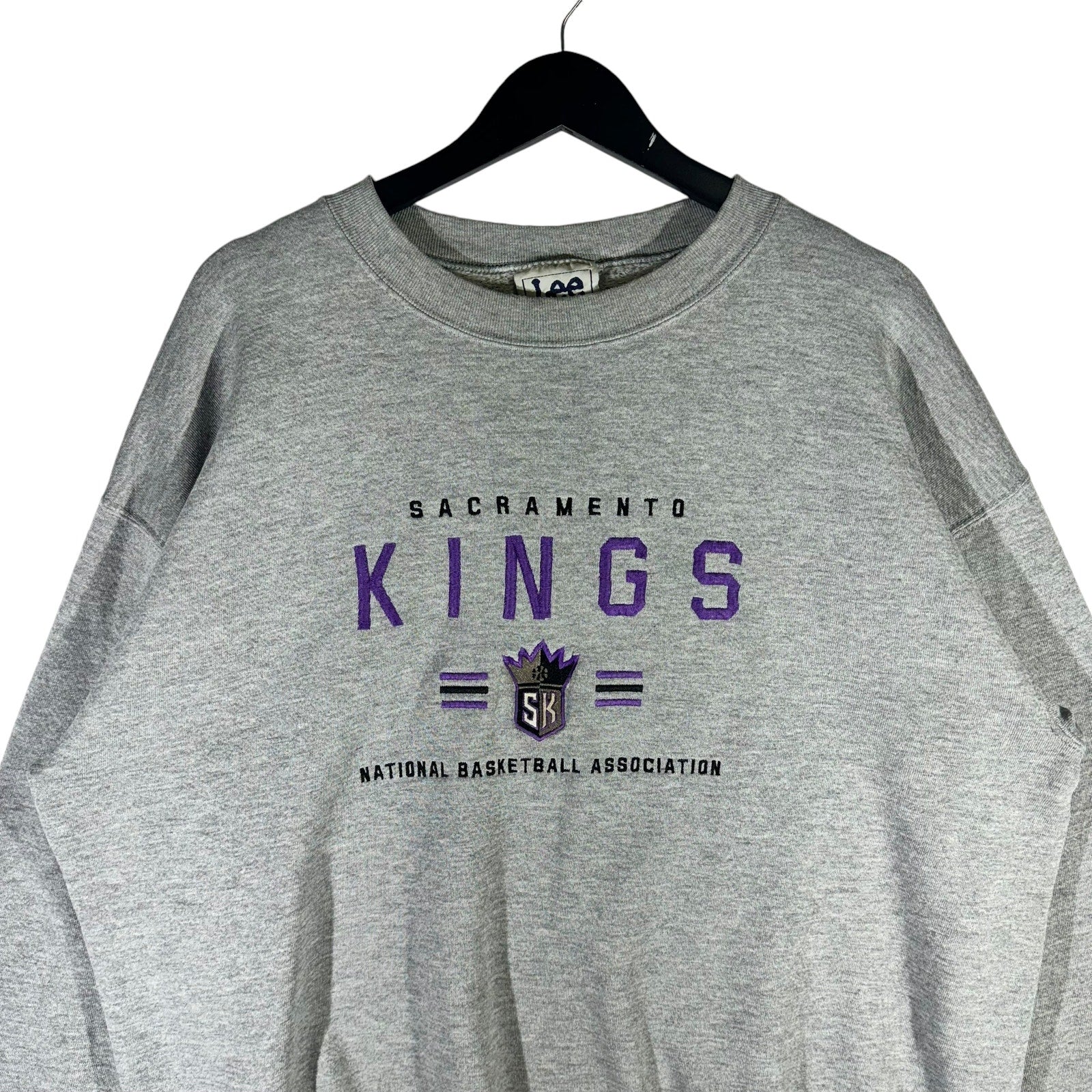 Vintage Sacramento Kings NBA Spellout Crewneck 90s