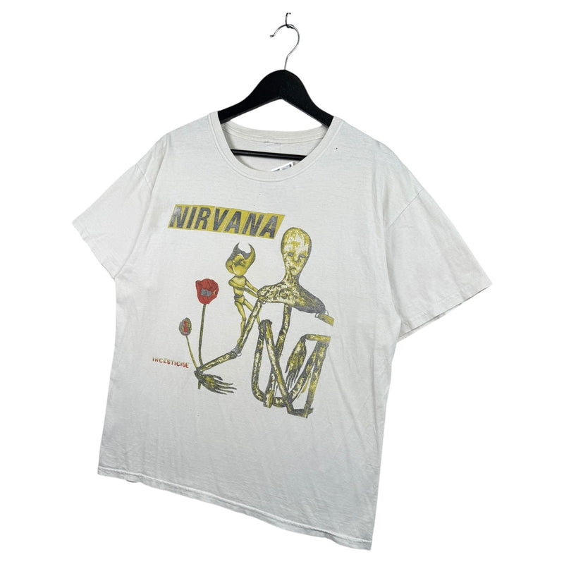 Vintage Nirvana Incesticide Graphic T-Shirt White Men's