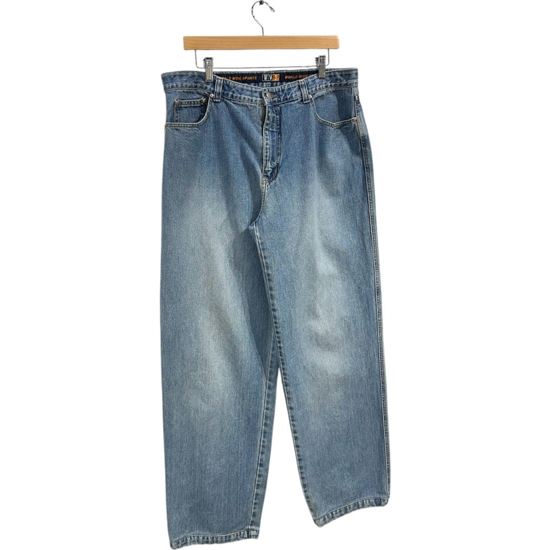 Vintage World Wide Sports Wide Leg Denim Jeans 35 x 31