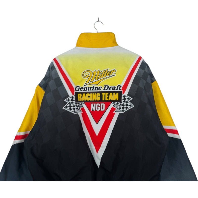 Vintage NASCAR Miller Genuine Drift Puffer Jacket