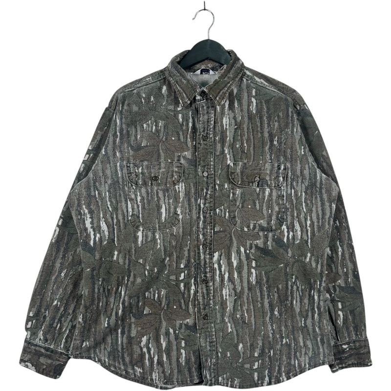 Vintage Five Brother Camo Long Sleeve Button Up