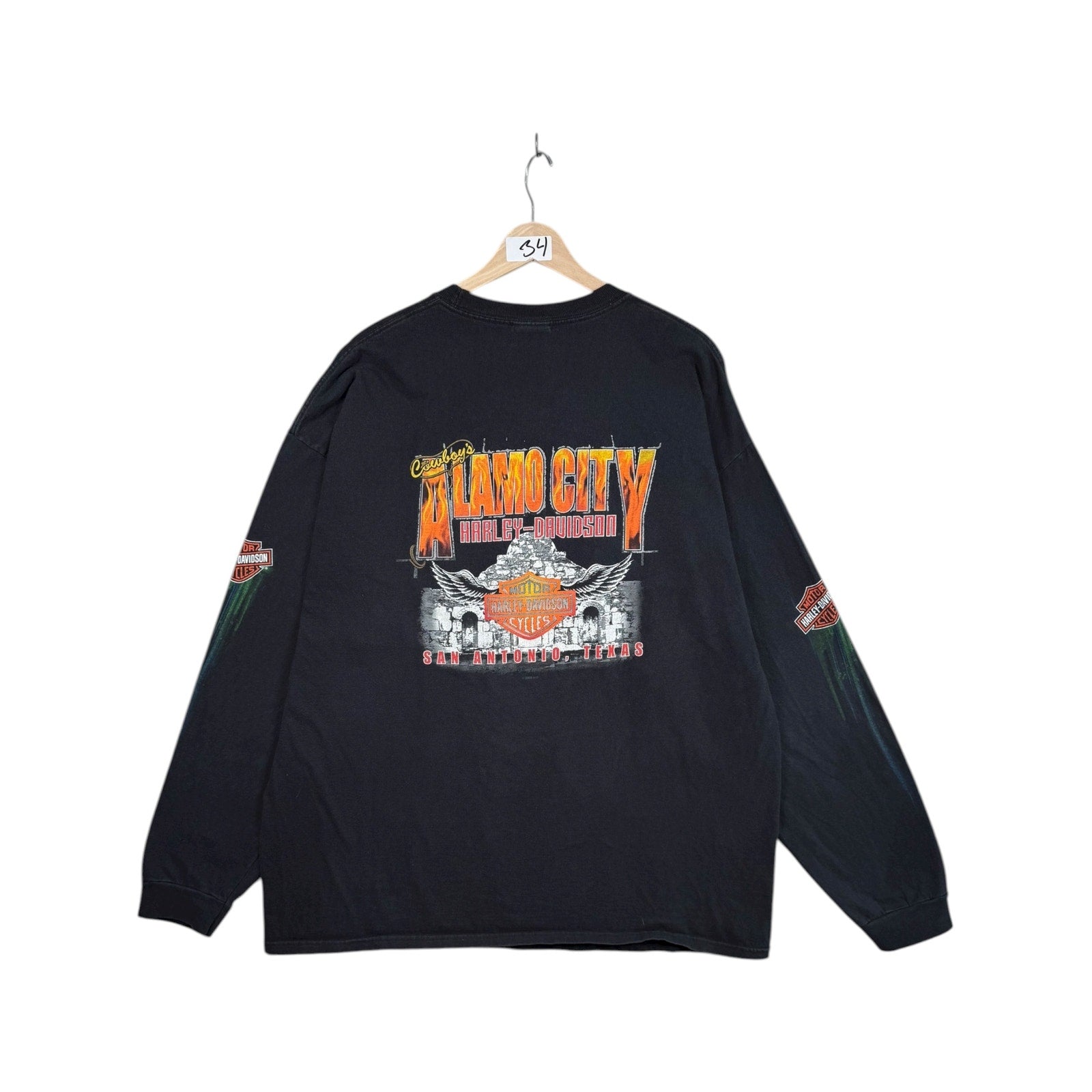 Vintage Harley Davidson Alamo City San Antonio Long Sleeve T-Shirt