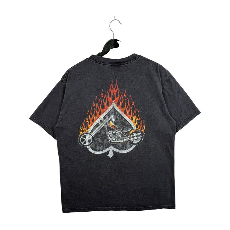 Vintage Black Sheep Choppers Flaming Ace Motorcycle T-Shirt