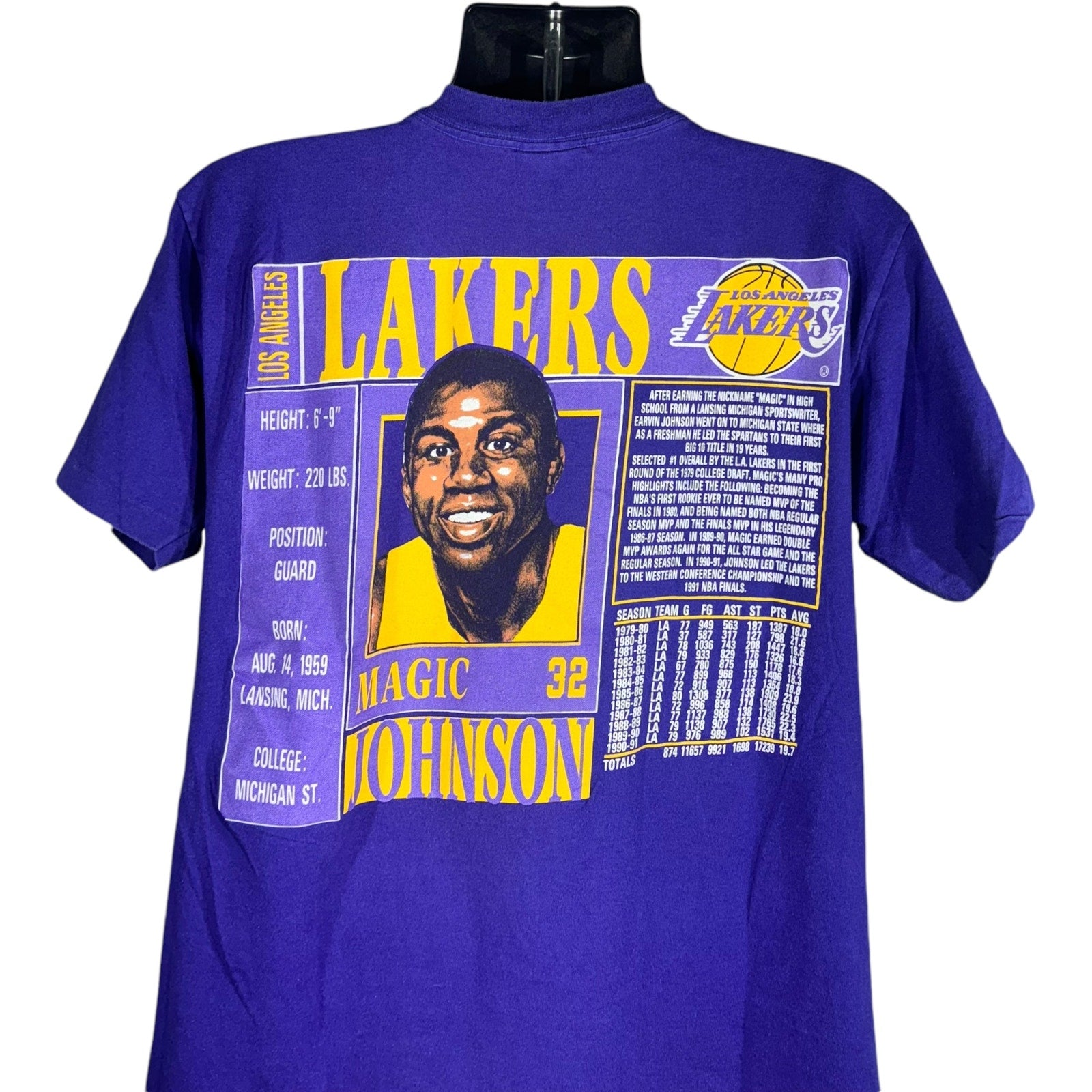 Vintage Magic Johnson Los Angeles Lakers Tee 90s