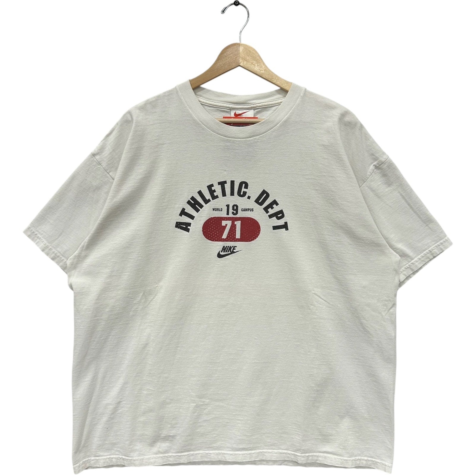 Vintage Nike Athletic Dept Arch Spellout Logo Tee