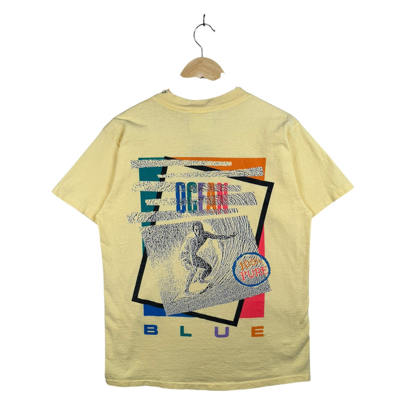 Vintage Ocean Blue Surfing Graphic T-Shirt