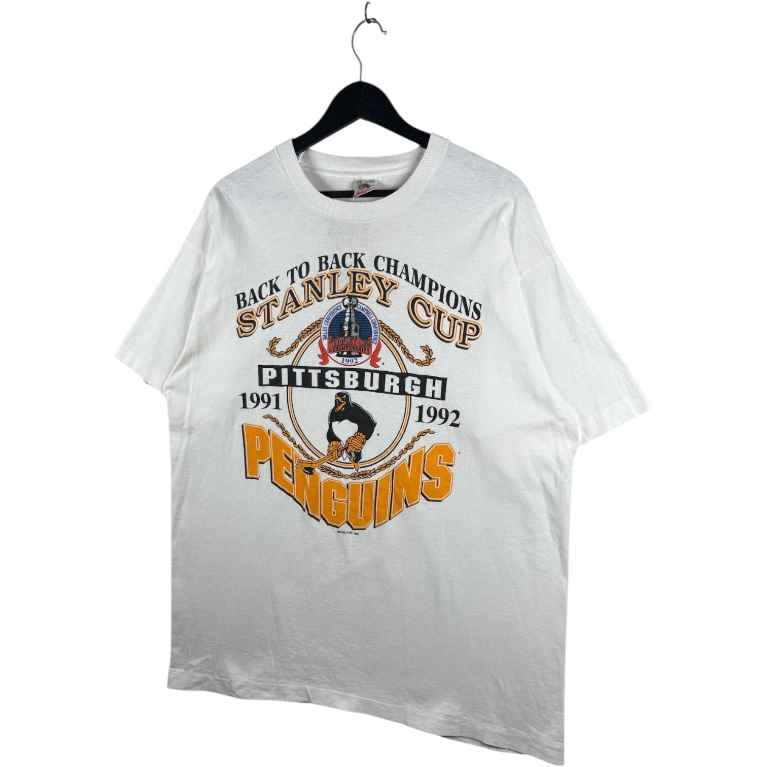 Vintage Stanley Cup Pittsburgh Penguins NHL T-Shirt 1992