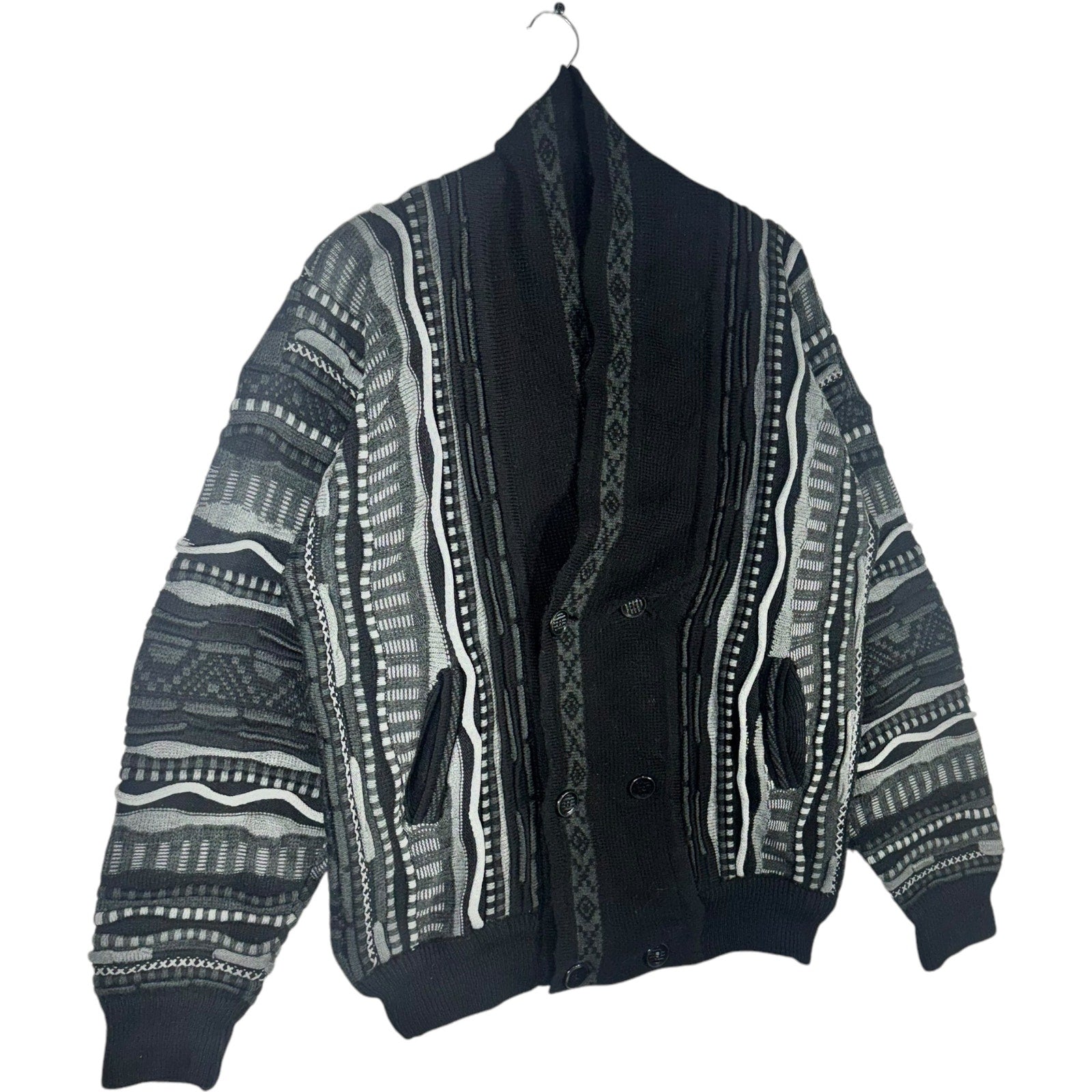 Vintage 3D Knit Cardigan Sweater