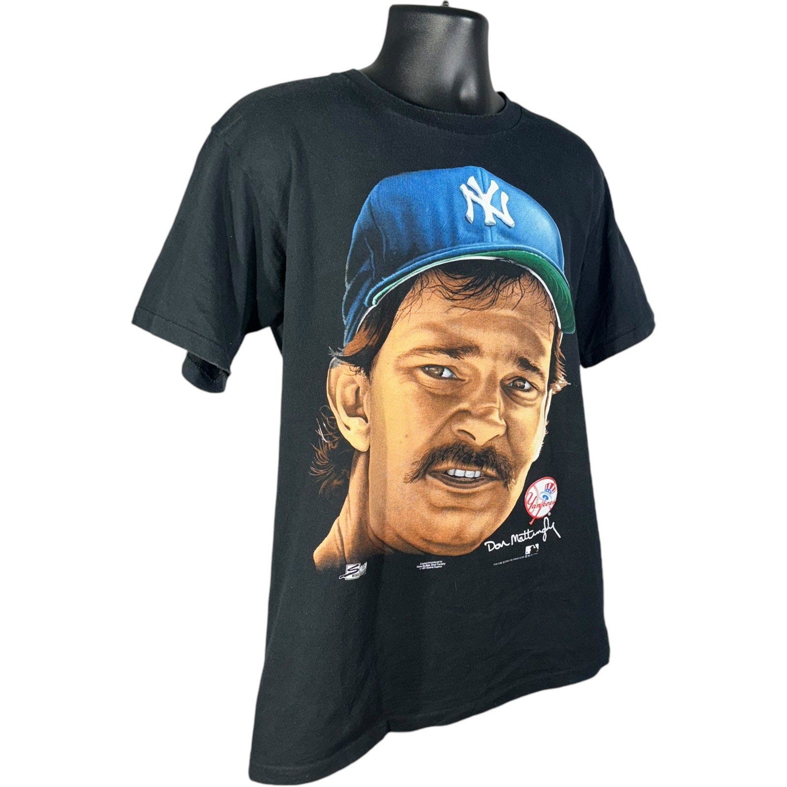 Vintage New York Yankees Don Mattingly Big Face Tee 90s