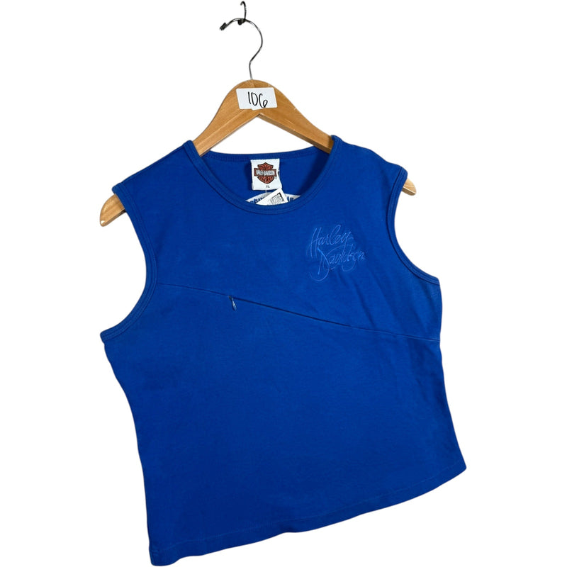 Vintage Harley Davidson Embroidered Tank Top
