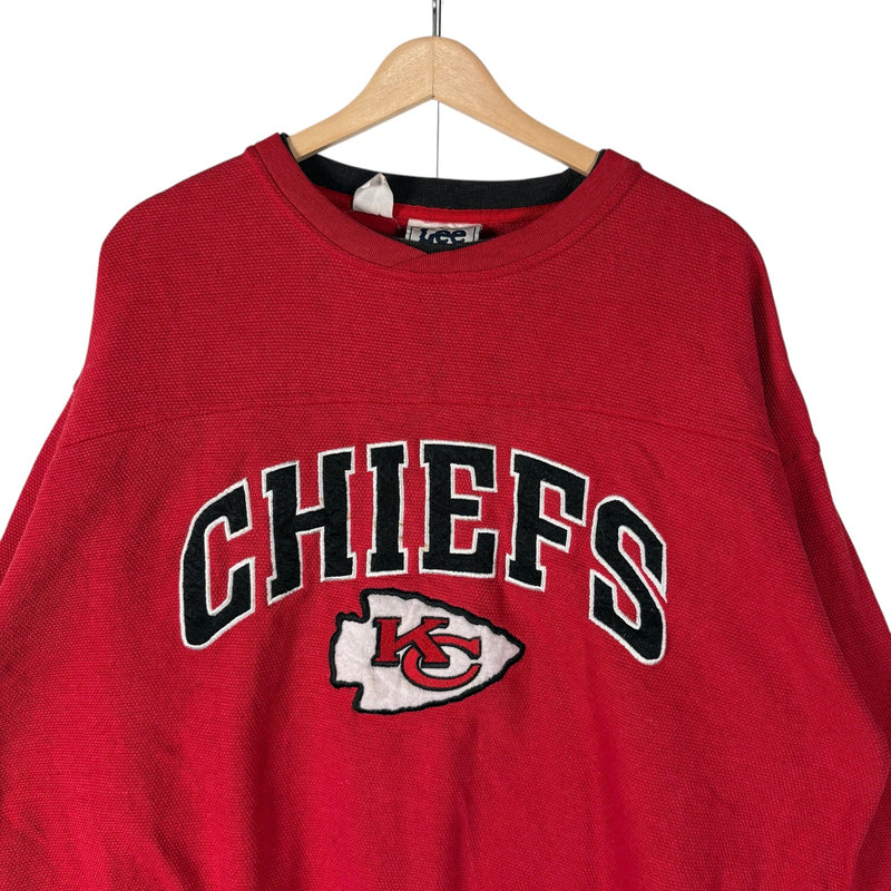 Vintage Kansas City Chiefs Embroidered Spellout NFL Crewneck 90s