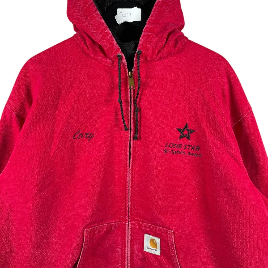 Vintage Carhartt Canvas Full Zip Hooded Workwear Jacket